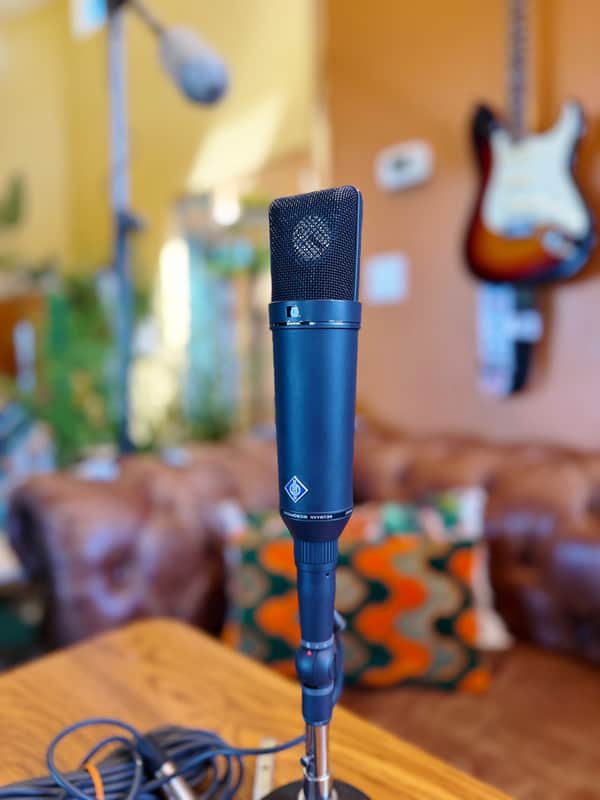 Vintage Neumann U87 ai P48 Condenser Microphone w/Rare NOS Swivel Mount* (1980’s) - Matte Black image 1