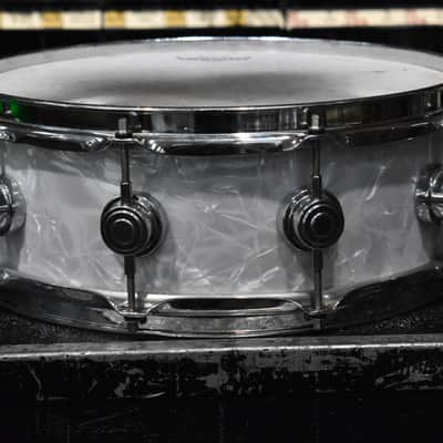 Used DW Jazz Series 5" x 14" Snare Drum in White Marine Pearl image 4