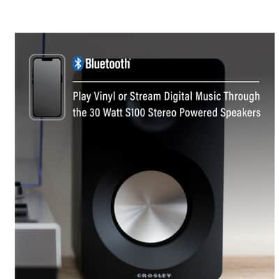 Crosley KT100 K-Series Bluetooth Turntable System - Champagne image 10