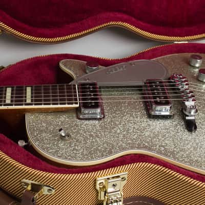 Gretsch PX 6129 Silver Jet Solid Body Electric Guitar (1955), ser. #16378, tweed hard shell case. image 13