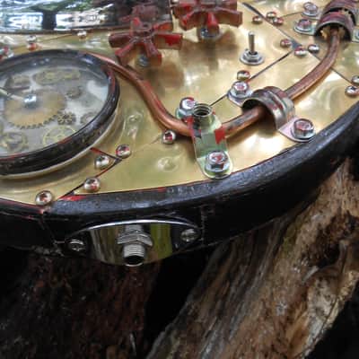 Steampunk Les Paul Style Custom Relic Unique 1970s image 11