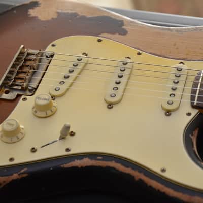 American Stand Fender Stratocaster Custom Heavy Relic Sunburst CS Fat 50's image 14