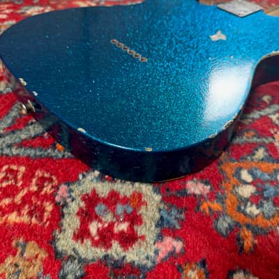 Fender Custom Shop Double Esquire Relic LTD 2015 Aged Sparkle Blue image 15