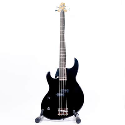 Mid 00’s Samick FM-2 Fairlane Left Handed Bass Guitar w/ Split-Coil Humbucker, Transparent Black Finish image 2