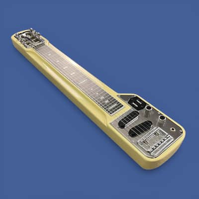 Guyatone Vintage Rare 1960s HG-92 Double Pickup Lap Steel MIJ Aged Ivory with Soft Case image 3