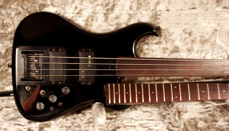 WESTONE X695BK SPECTRUM LX Bass  1986 Black.  BY MATSUMOKU.  TWO NECKS. Fretted & Fretless.  RARE. image 1