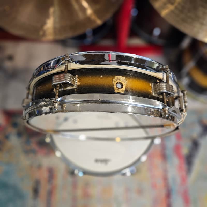 Ludwig No. 905 Jazz Combo 13x3" 6-Lug Piccolo Snare - Black/Gold Duco - Nickel Hardware 1966 image 1