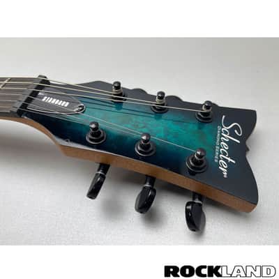 Schecter Solo II Standard Ocean Blue Burst Burl image 16