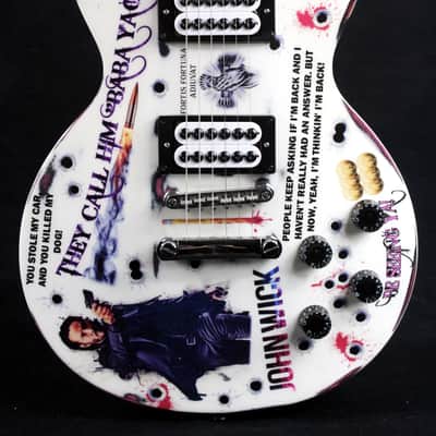 Custom Painted and Upgraded Epiphone Les Paul Studio LT-Aged and Worn With Graphics And Matching Headstock image 1