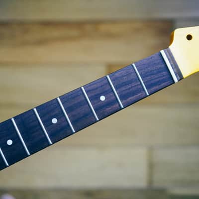 Telecaster Neck – Yellow Maple & Rosewood | 21 Frets | Nitro Satin Finish | Bone Nut image 5