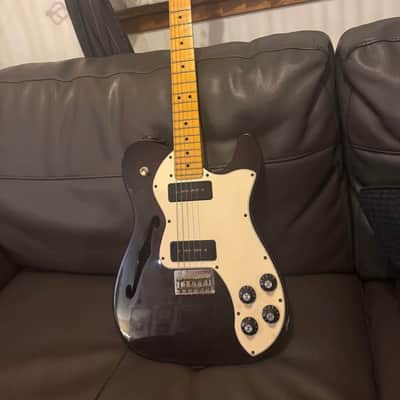 Fender Modern Player Telecaster Thinline Deluxe 2012 - 2018 - Black Transparent image 4