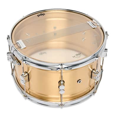 PDP PDSN0814NBBC Concept Series 8x14" Snare Drum – Brushed Brass Shell image 5