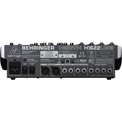 Behringer XENYX X1622USB Premium 16-Input 2/2-Bus Mixer with XENYX Mic Preamps and Compressors, British EQs - With 2 Pack 15' 8mm XLR Microphone Cable image 4