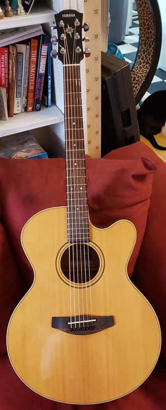 Yamaha CPX 5 YN Acoustic Electric Thinline Jumbo Guitar | Reverb