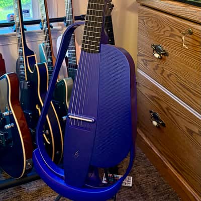 Enya NEXG 2 Deluxe Carbon Fiber Smart Acoustic-Electric Guitar Bundle - Purple - with matching charging stand! image 1