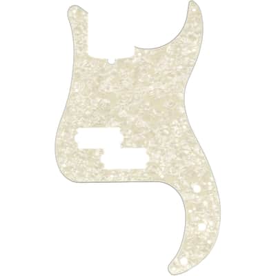 Fender Pickguard Precision Bass 13-Hole Mount 4-Ply - Aged White Pearl image 2