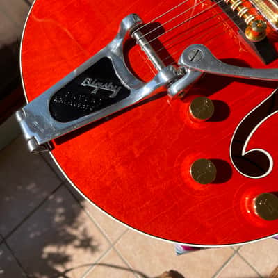 Gretsch G6120DE Duane Eddy model 1997 desert sunrise (rouge orangé) image 2