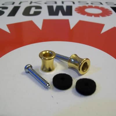 Buttons (2) For Dunlop Original Strap Lock System, GOLD, SLS2114G