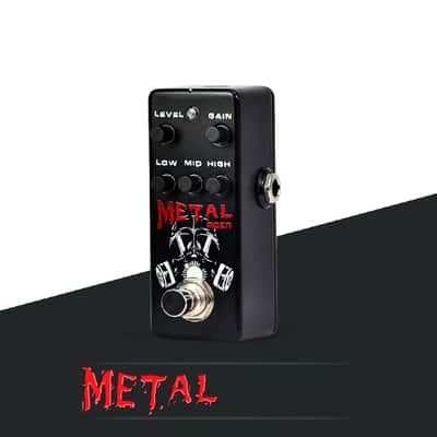 MOEN MN-MT MINI Metal Guitar Effect Pedal, Metal Distortion Level Gain Low Middle High Guitar image 1
