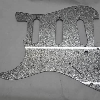 Lefty left handed Platinum Silver Sparkle Glitter Acrylic Strat Stratocaster 11 hole pickguard Fender SSS image 1