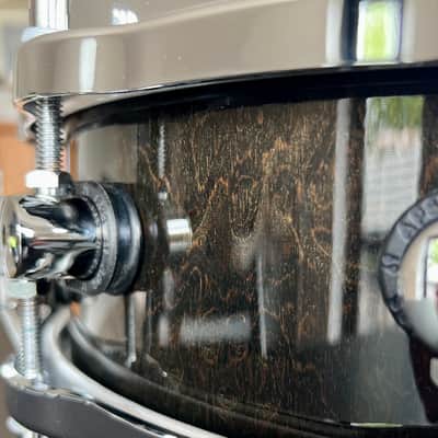 Sonor Designer Series Maple Light piccolo snare drum (DS-1404ML) 1998 - Black stain image 2