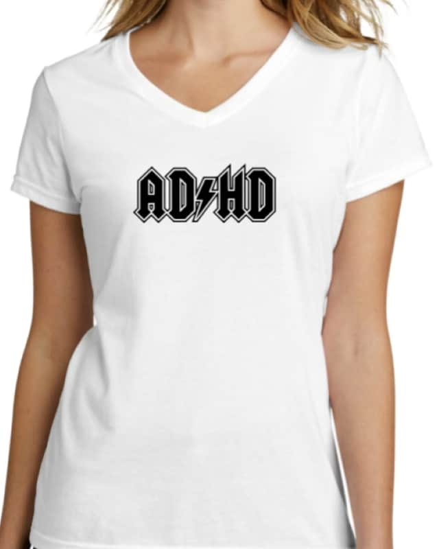 ADHD Women's V-Neck Shirt: Small, Medium, Large, XL image 1