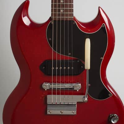 Gibson  SG Junior Solid Body Electric Guitar (1966), ser. #900745, black tolex hard shell case. image 14