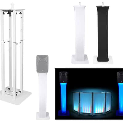 (1) Rockville White Adjustable Totem Speaker Stand For Rockville RPG12BT image 1