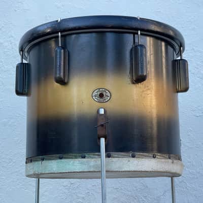 1942 Ludwig & Ludwig Victory 14" Black & Duco Tunable Floor Tom 12x14 image 2