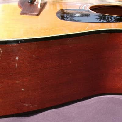 Yamaha FG-180 Red Label Jumbo Dreadnought 1971 - Natural + Hard Case image 15