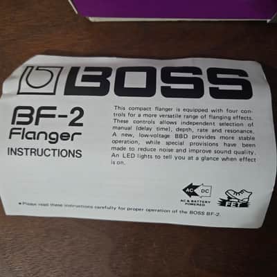Boss BF-2 Flanger MIJ 1985 "Thanks to the World" image 14