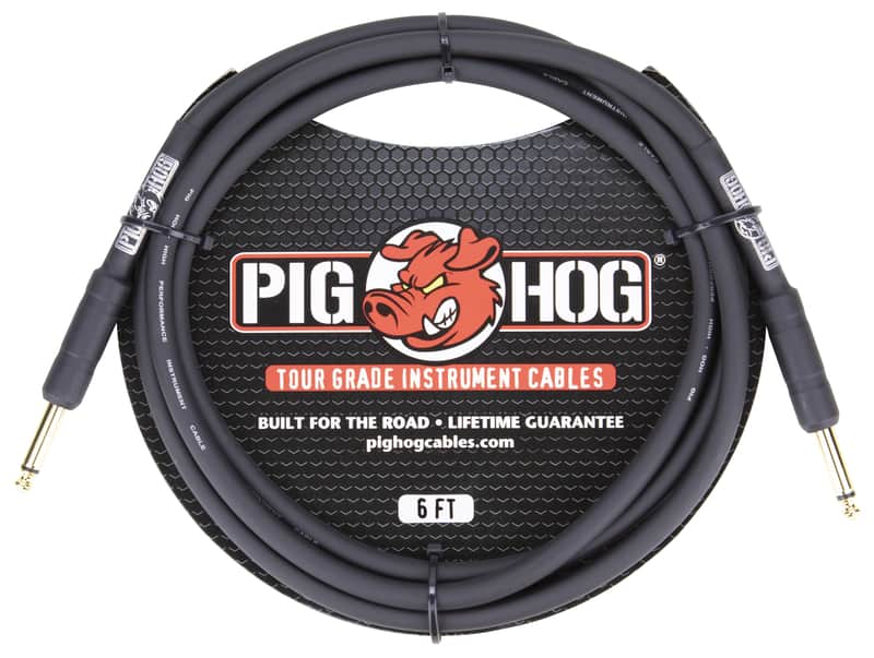 Pig Hog 6FT 1/4" - 1/4" 8MM INST. CABLE - PH6 image 1
