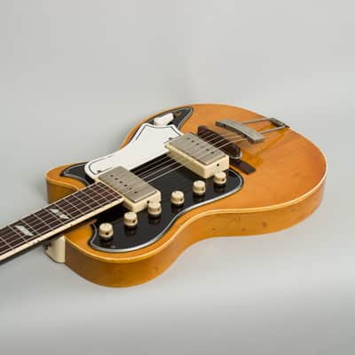 National Model 1104 Town & Country Solid Body Electric Guitar (1958), ser. #X74695, period soft shell case. image 7