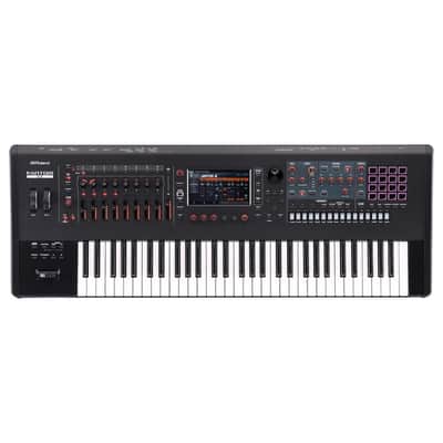 Roland FANTOM-6EX 61-Key Semi-Weighted Synthesizer with 7000 Onboard Sounds, 16 RGB Pads and Stereo Vocoder with 32 Bands
