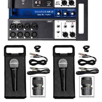 Soundcraft Ui12 12 Input Digital Mixer w/Wifi+App Control+Recording+Mics+Cables image 1