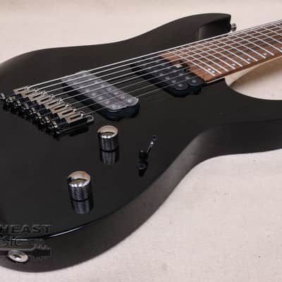Ibanez RGMS8 Multi Scale 8 String Electric Guitar - Black image 2
