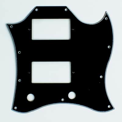 (E96) SG Classic Full Face Style Guitar Pick Guard ,3ply Black