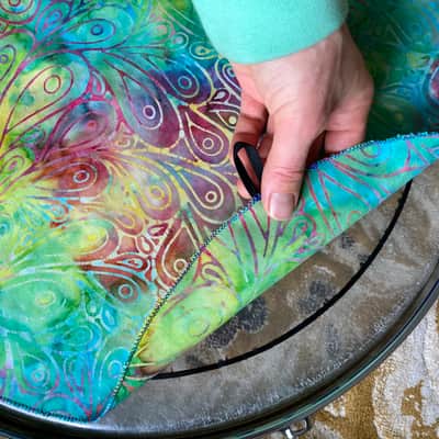 16" Drum Bunny single layer cloth dampener - funk cover - textile mute - removable volume control image 2