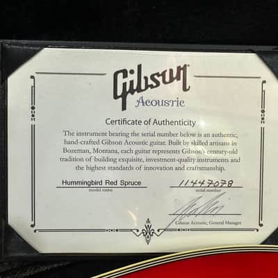 2017 Gibson Custom Shop Hummingbird Red Spruce (Adirondack Red Spruce top) image 11