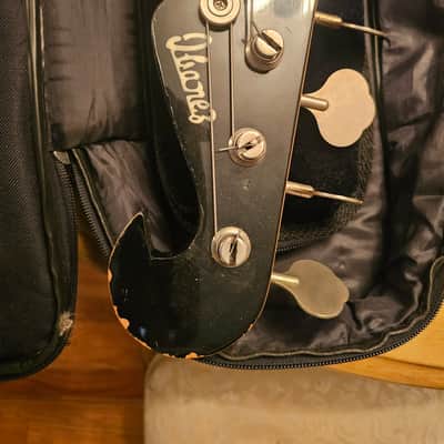 1978 Ibanez 2609B Professional Black Eagle Double Cutaway 4-String Bass with Maple Fretboard - Black image 17