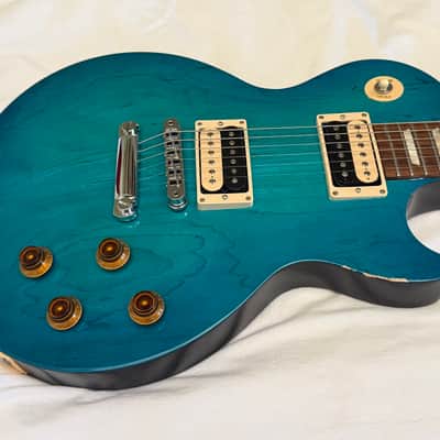 2016 Gibson Les Paul Studio Deluxe - Caribbean Night Blue - Free Pro Setup image 2