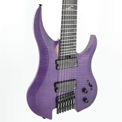 Legator Ghost G7FSS 7-String Headless Multiscale Guitar - Satin FM Purple image 2