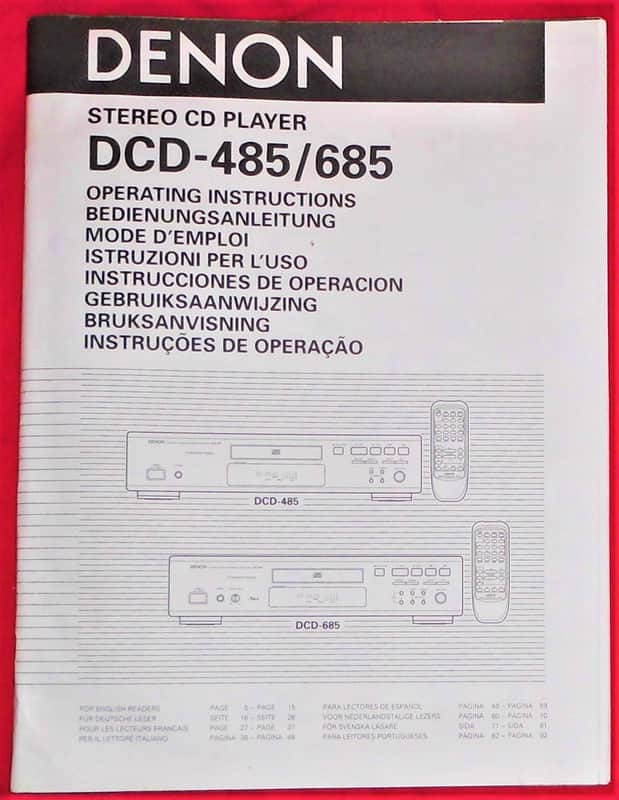 DENON BedienAnleitungen-MANUALS~~11 verschiedene~~DOWNLOADs, Reprints, Originale