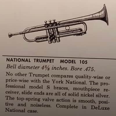 York National Bb trumpet (1955) SN 197094 (Model 105) image 20