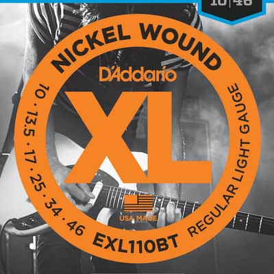 D'addario Electric Guitar Strings Balanced Tension EXL110BT 10-46 image 1