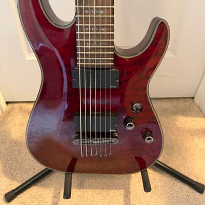 Schecter Damien Elite-7 2010 - 2013 - Crimson Red image 2
