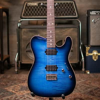 Suhr Custom Shop Classic T Electric Guitar - Trans Whale Blue Burst image 2