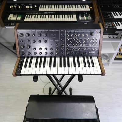 Korg MS-20 with foot controller, wood sides and manuals image 2