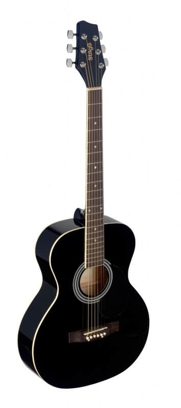 Stagg 4/4 black auditorium Acoustic Guitar w/ Linden Top image 1