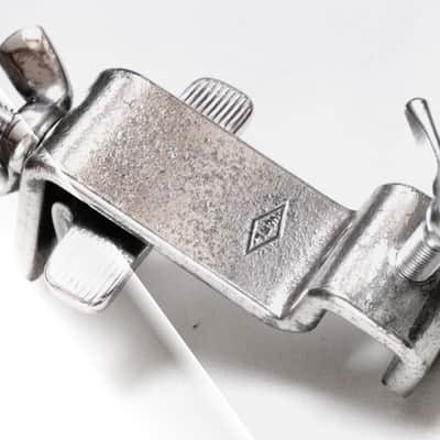 (2) Ludwig WFL L Arm Cymbal Holders, Logo Stamped, Nickel Plated - 1940s-50s /  INSPECTED & TESTED image 6